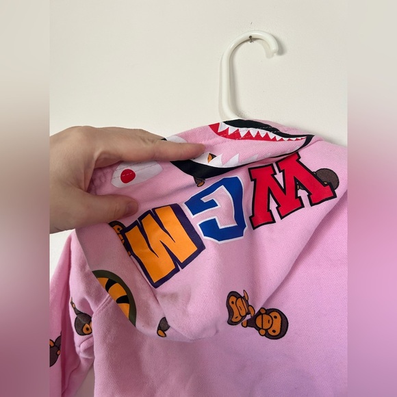 BAPE A Bathing Ape Kids Pink Hoodie 100 - Picture 12 of 12